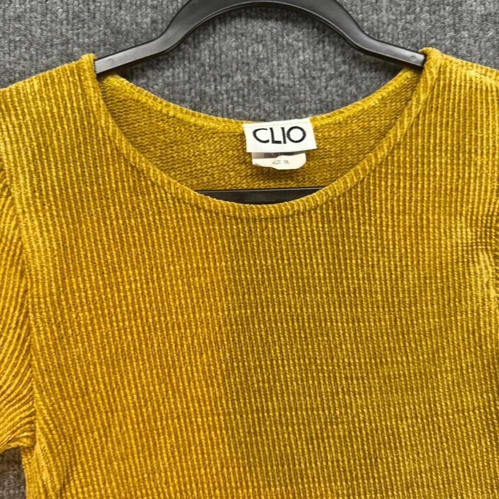 Clio Sweater Womens S Gold Pullover Short Sleeve Soft Old Money Quiet Luxury